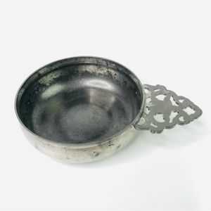 Vintage Stieff Pewter Bowl Decor Storage Pourer or Porringer By Williamsburg